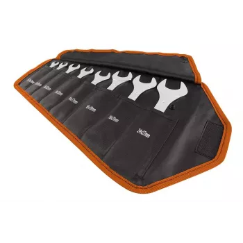 NEO TOOLS 09-860 Verstellbarer Schraubenschlüssel 250 mm Chrom-Vanadium-Stahl mit Zwei-Komponenten-Griff, DIN 3117, max. Maulöffnung 30 mm, Schwarz/Grau