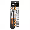NEO Tools 10-020 219-teiliger Chrom-Vanadium Steckschlüsselsatz mit 1/4 inch, 3/8 inch, 1/2 inch Antrieben, Ratschen, Bits, Schraubenschlüsseln, Inbusschlüsseln