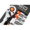 NEO Tools 10-030 219-teiliger Steckschlüssel- und Schraubenschlüsselsatz mit 1/4 Zoll, 3/8 Zoll, 1/2 Zoll Antrieb, Ratschen, Bits und Zubehör im Kunststoffkoffer
