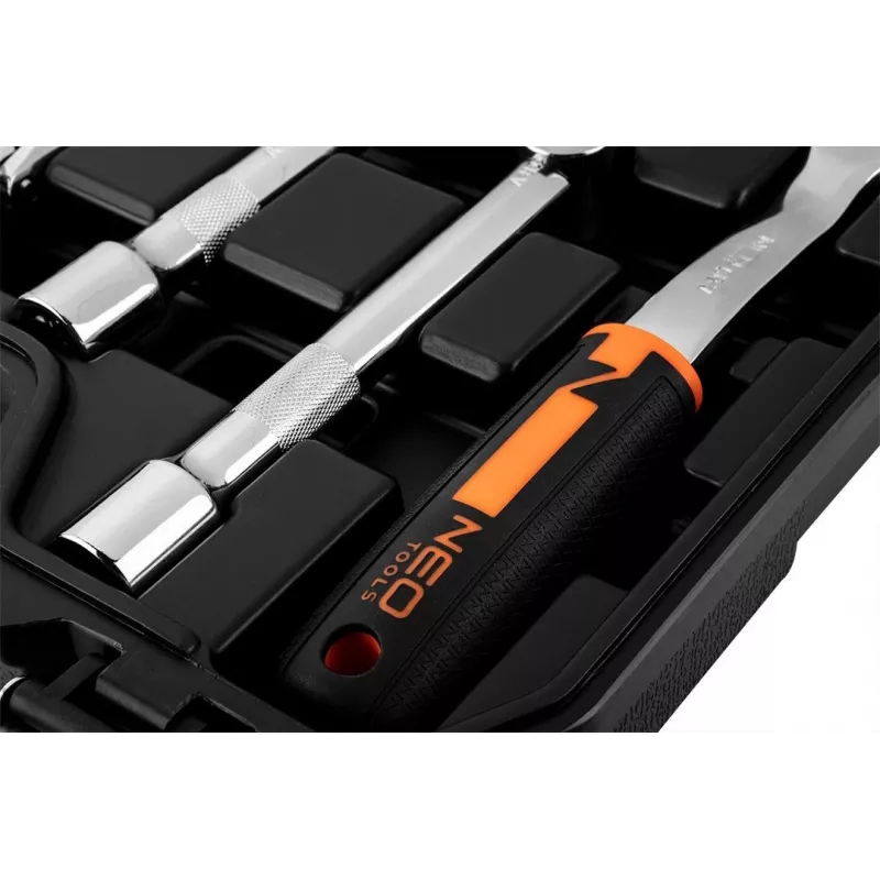 NEO Tools 10-042 1/4 Zoll Antrieb 46-teiliger Steckschlüsselsatz mit Bits und Zubehör