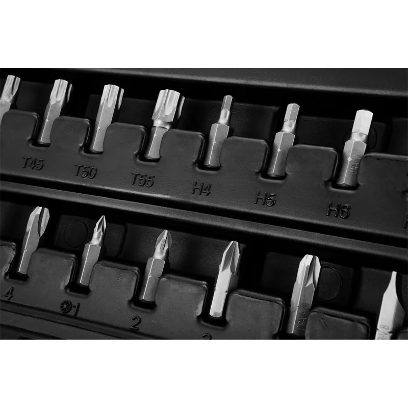 NEO Tools 10-042 1/4 Zoll Antrieb 46-teiliger Steckschlüsselsatz mit Bits und Zubehör
