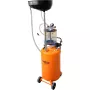 NEO TOOLS 10-811 Mobile pneumatische Öl-Absaugmaschine mit Kontrollbehälter, 80L Haupttank, 10L Sichtbehälter, 6-8 bar Luftdruck, 4 Lenkrollen