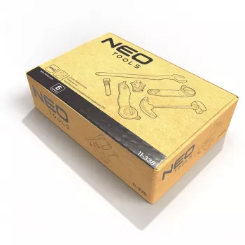 NEO TOOLS 11-338 219-teiliger Mechaniker-Werkzeugsatz mit Ratschen, Steckschlüsseln, Schraubenschlüsseln, Bits und Innensechskantschlüsseln im robusten Koffer