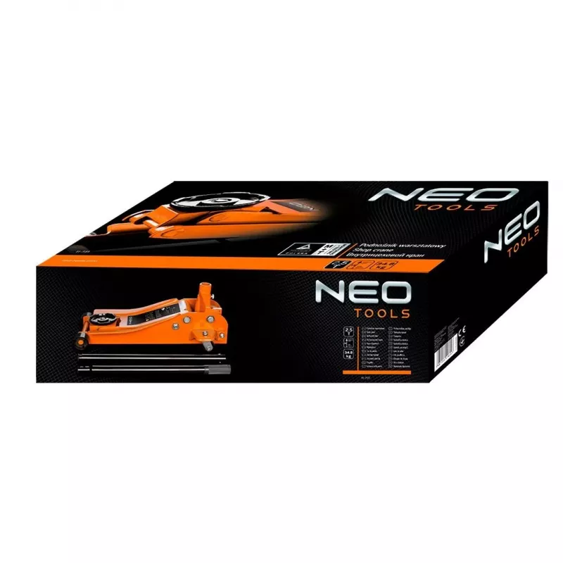 NEO TOOLS 11-731 Niedrigprofil-Hydraulik-Wagenheber 2,5 Tonnen