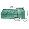 NEO Tools 15-912 Frühbeet-Gewächshaus mit Doppelstegplatten aus Polycarbonat, eloxiertem Aluminiumrahmen, 0,6 m² Anbaufläche, 2 verstellbaren Deckeln, UV-Schutz, Silber