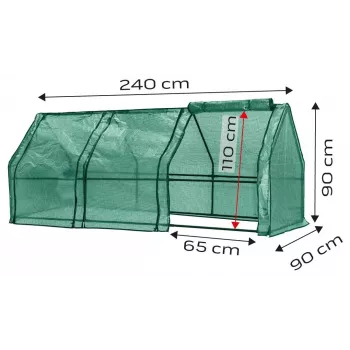 NEO Tools 15-912 Frühbeet-Gewächshaus mit Doppelstegplatten aus Polycarbonat, eloxiertem Aluminiumrahmen, 0,6 m² Anbaufläche, 2 verstellbaren Deckeln, UV-Schutz, Silber