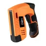 NEO Tools 16-050 Manueller Tacker für Polster-, Isolier- und Dekorationsarbeiten, einstellbare Kraft, J-Typ-Klammern 6-14 mm, Schwarz/Orange