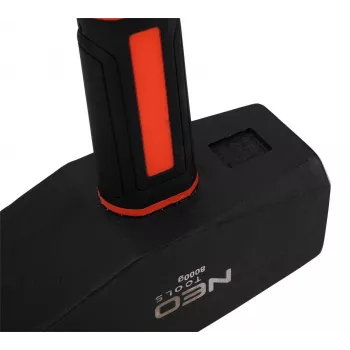 NEO Tools 25-155 Maschinistenhammer mit Fiberglasstiel, 1000 g Kopf, Kreuzpinne, DIN 1041, Orange/Schwarz