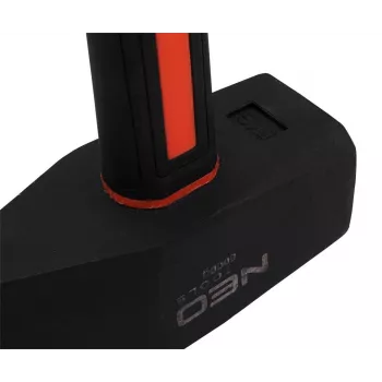 NEO TOOLS 25-162 Hammer mit Faserstoffgriff, 600 g Kopf, magnetischer Nagelhalter, Anti-Vibration, TÜV-zertifiziert, Schwarz/Orange