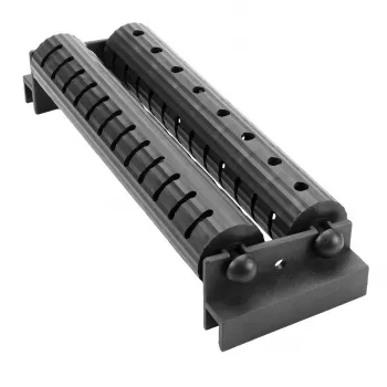 NEO Tools 50-254 Fliesenzahnspachtel und Fugenbrett mit ergonomischem Griff, 280 x 130 mm Gummibasis, Schwarz/Orange