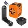 NEO TOOLS 75-143 Kreuzlinienlaser 3x360° grüner Strahl, 30 m Reichweite, wiederaufladbarer Li-Ionen-Akku, IP54, mit Magnetbefestigung und Koffer