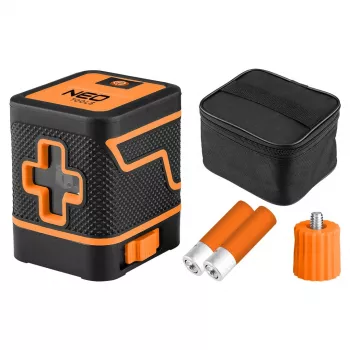 NEO TOOLS 75-146 Kreuzlinien-Lasernivellierer 15 m grüner Strahl mit Koffer