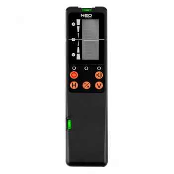 NEO TOOLS 75-151 Laserempfänger für rote Rotationslaser mit doppeltem LCD und Stangenhalterung