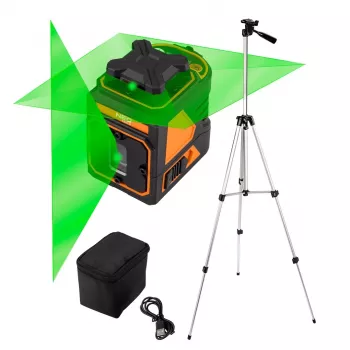 NEO TOOLS 75-160 30m 5-Linien Rot-Lasernivellierer mit 1,5m Stativ und Koffer