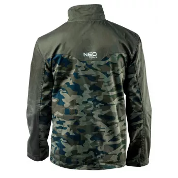 NEO TOOLS 81-211-XXXL Arbeitsjacke mit 7 Taschen und Reflexelementen, Grau/Grün, EN ISO 13688