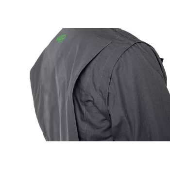 NEO TOOLS 81-217-XXXL Arbeitsjacke Grau/Grün - strapazierfähige Baumwolle, 7 Taschen, reflektierend