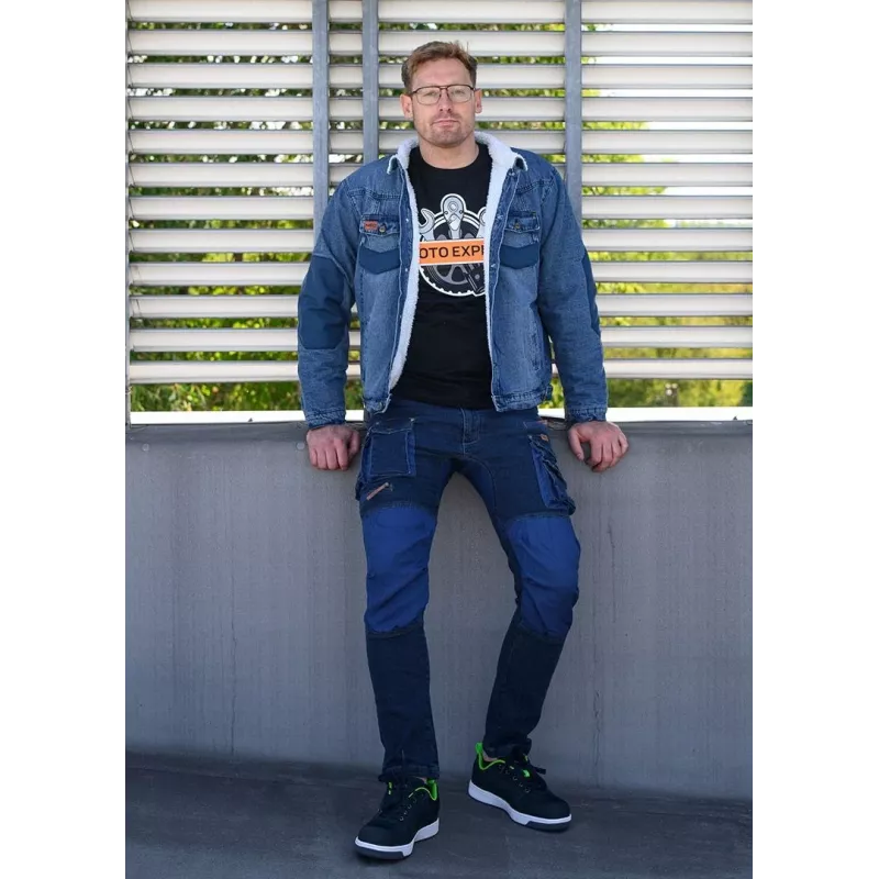 NEO Tools 81-228-M Schutzhose mit CORDURA®-Knieverstärkung, 10 Taschen, Grau/Schwarz, Größe M