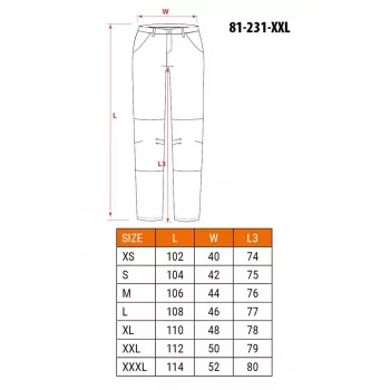 NEO TOOLS 81-231-XXL Schutzhose Grau/Schwarz