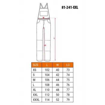 NEO Tools 81-241-XXL Unisex-Arbeitshose Grau/Grün Größe XXL