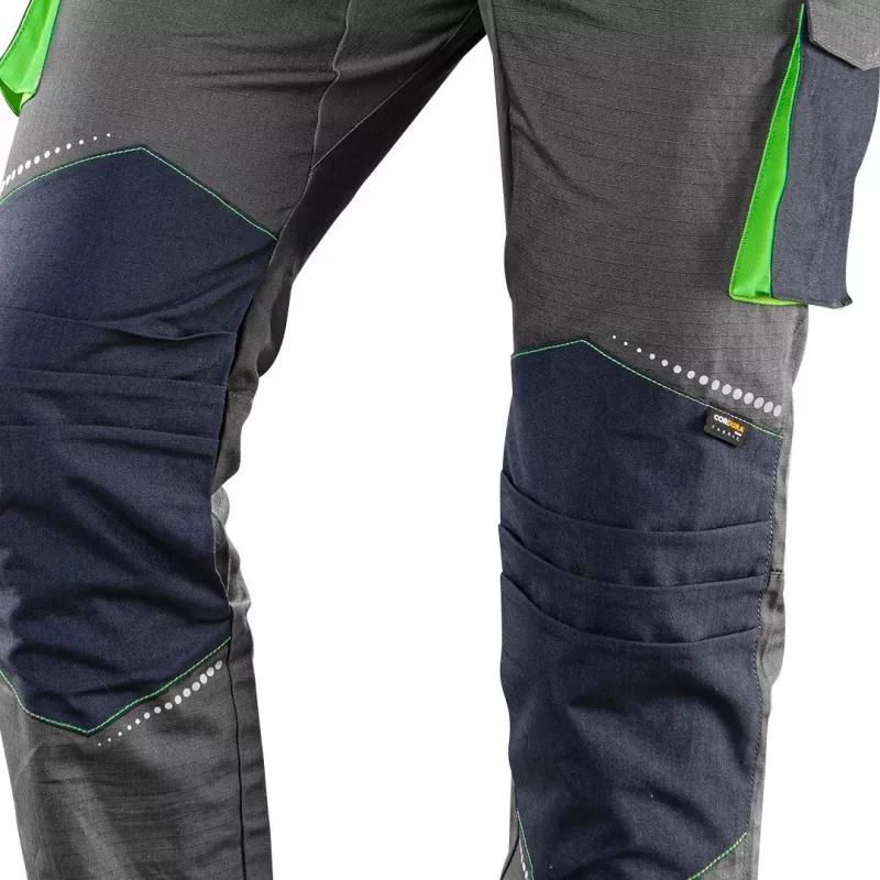 NEO TOOLS 81-247-S Arbeits-Shorts, Größe S, Grau/Schwarz, 65% Polyester 35% Baumwolle, 267 g/m², Multi-Pocket, CE-zertifiziert