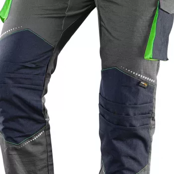 NEO Tools 81-247-XL Profi-Arbeitshose mit Knieschutztaschen, Grau/Schwarz, Größe XL
