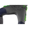NEO TOOLS 81-247-XXL Profi-Arbeitshose mit Knieschutztaschen, Grau/Grün, Größe XXL