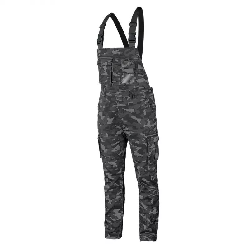 NEO Tools 81-252-L Arbeitshose mit Knieschutz-Taschen, Größe L, Grau/Schwarz