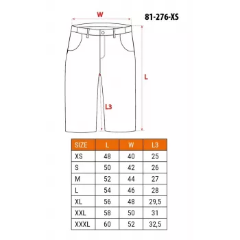 NEO Tools 81-276-XS Protective Work Shorts, Grau/Schwarz, Größe XS, 10 Taschen, CE-zertifiziert