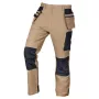 NEO TOOLS 81-296-2-XXL Mix&Match Arbeitshose, 4-Wege-Stretch, Holstertaschen, Cordura-verstärkt, Beige/Schwarz, Größe XXL