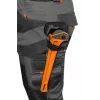 NEO Tools 81-325-L Schutzhose Größe L Grau/Schwarz mit orangefarbenen Akzenten