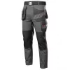 NEO TOOLS 81-325-S Schutzhose, Größe S, Grau mit orangen Akzenten, 65% Polyester 35% Baumwolle, 245 g/m², 9 Taschen, Knieschutztaschen, EN ISO 13688:2013