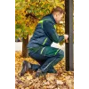 NEO Tools 81-534-XXXL Herren-Arbeitshose mit Knieschutztaschen, Grau/Grün, 100% Baumwolle, 270 g/m², dreifach genäht, CE-zertifiziert