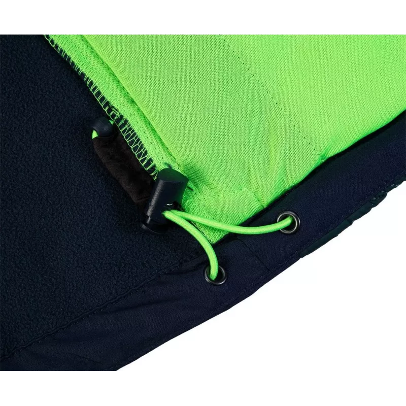 NEO TOOLS 81-559-L Herren Arbeitsjacke, Grau/Grün, Größe L, 65% Polyester 35% Baumwolle, 245 g/m², 7 Taschen, verstärkte Ellbogen, reflektierend