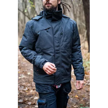 NEO TOOLS 81-575-S Herren-Arbeitsjacke, Grau mit schwarzen Akzenten, Größe S, 7 Taschen, verstärkte Ellbogen, reflektierende Elemente, EN ISO 13688