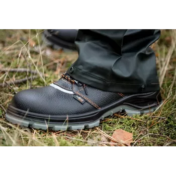 NEO Tools 82-012 S1P SRC Sicherheitsschuhe, Größe 47, Schwarz/Grau Wildleder