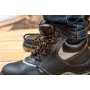NEO TOOLS 82-023 S1P SRC Sicherheitsschuhe mit Stahlkappe und Durchtrittschutz, Veloursleder, Schwarz/Grau, Größe 41