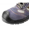 NEO TOOLS 82-046 S1P SRC Sicherheitsschuhe mit Stahlkappe und Durchtrittschutz, aus Veloursleder und Mesh, Schwarz/Grau, EU 39-47