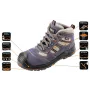NEO TOOLS 82-046 S1P SRC Sicherheitsschuhe mit Stahlkappe und Durchtrittschutz, aus Veloursleder und Mesh, Schwarz/Grau, EU 39-47