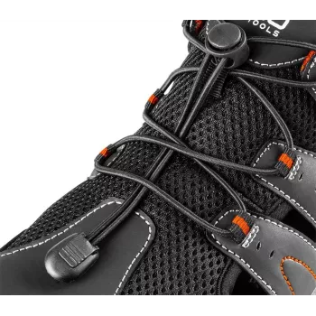 NEO TOOLS 82-079-40 S1P SRC Sicherheitsschuhe – Stahlkappe, Durchtrittschutz, atmungsaktives Veloursleder, Schwarz/Grau, Größe 40 EU