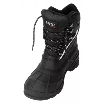 NEO TOOLS 82-139-41 S1P SRC Sicherheitsschuhe – Stahlkappe, Durchtrittschutz, Schwarz/Grau, Größe 41