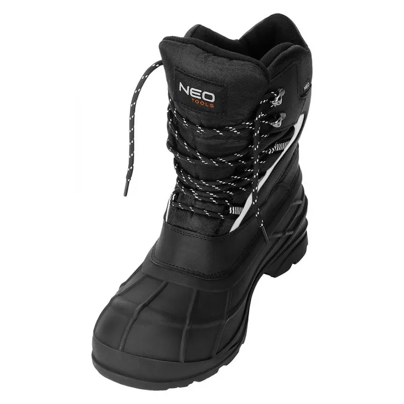 NEO TOOLS 82-139-41 S1P SRC Sicherheitsschuhe – Stahlkappe, Durchtrittschutz, Schwarz/Grau, Größe 41