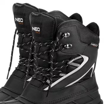 NEO TOOLS 82-139-43 S1P SRC Sicherheitsschuhe, Stahlkappe, Größe 43, Schwarz/Grau