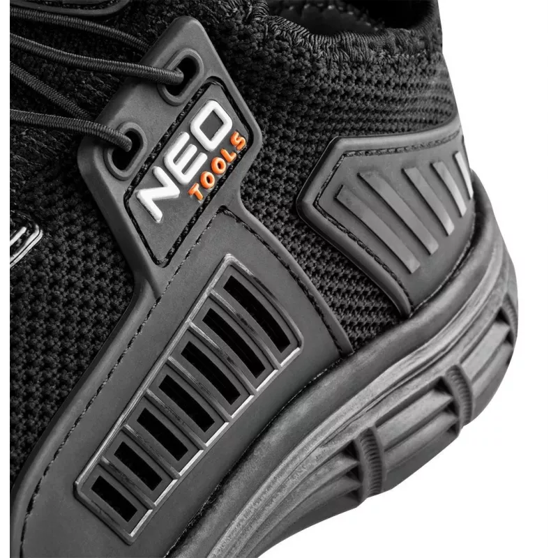 NEO Tools 82-158-41 S1P SRC Sicherheitsschuhe mit Stahlkappe und Kevlar-Durchtrittschutz, Größe 41, Schwarz/Grau