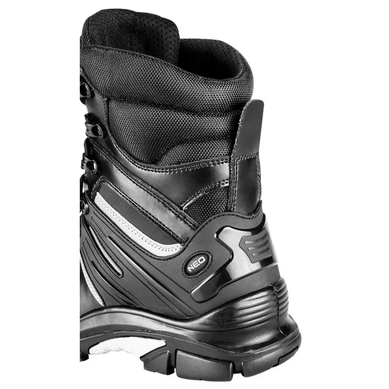 NEO Tools 82-175-45 S3 SRC Sicherheitsschuhe aus hochwertigem Leder, Größe 45, Schwarz/Grau