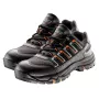 NEO TOOLS 82-712 S1P SRC Sicherheitsschuhe mit Stahlkappe und Kevlar-Durchtrittschutz, Veloursleder, Schwarz/Grau, Größe 43 EU