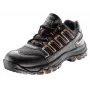 NEO TOOLS 82-718 S1P SRC Sicherheitsschuhe, niedrig geschnitten, mit Stahlkappe und Durchtrittschutz, Veloursleder, Schwarz/Grau