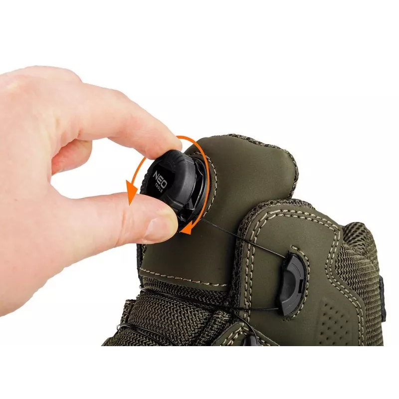 NEO TOOLS 82-751-40 S1P SRC Sicherheitsschuhe mit Stahlkappe und Durchtrittschutz, Veloursleder, Schwarz/Grau, Größe 40