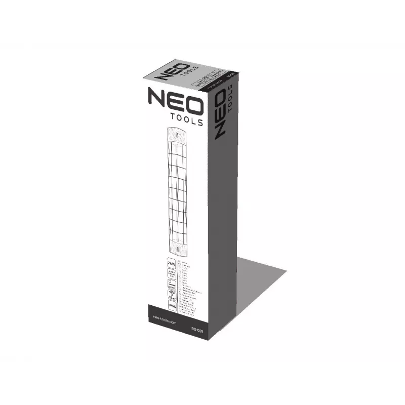 NEO TOOLS 90-031 Infrarot-Heizstrahler 2000 W Schwarz IP44 Wand-/Deckenmontage