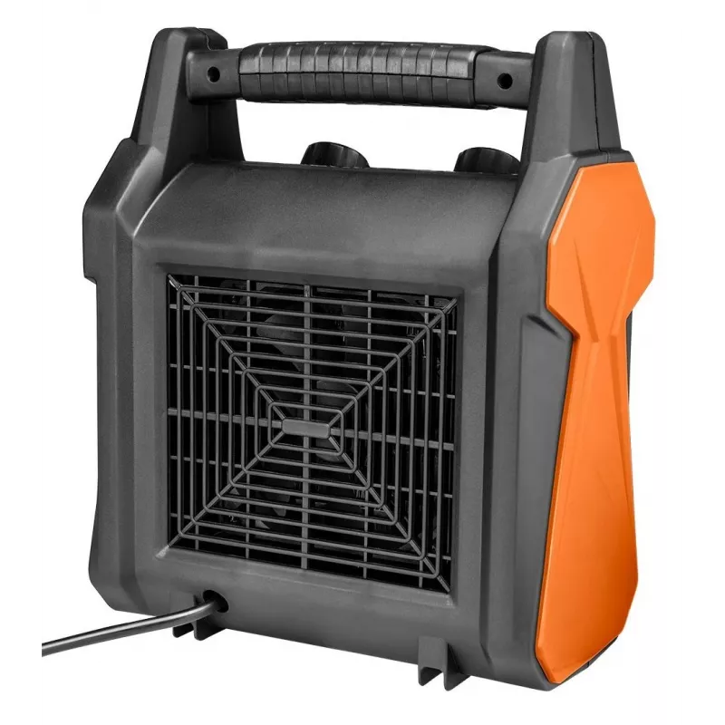 NEO Tools 90-061 Elektro-Heizlüfter 3000W, 2 Heizstufen, Lüftermodus, einstellbarer Thermostat, Überhitzungsschutz, Schwarz/Orange