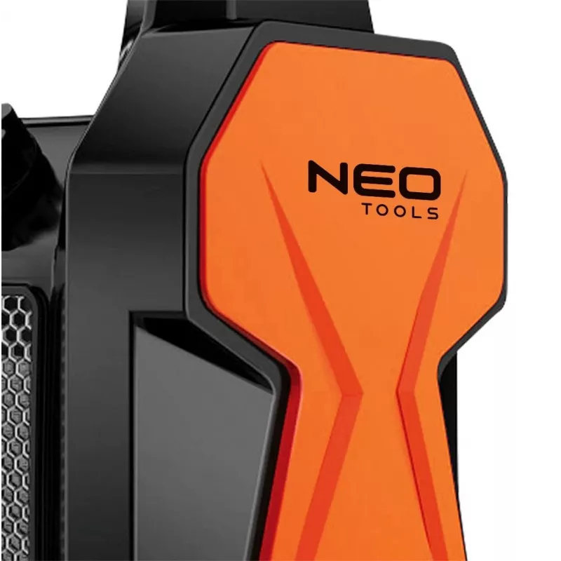 NEO Tools 90-061 Elektro-Heizlüfter 3000W, 2 Heizstufen, Lüftermodus, einstellbarer Thermostat, Überhitzungsschutz, Schwarz/Orange